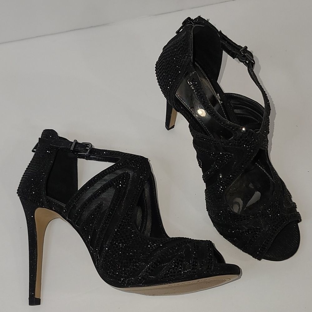 Gianni Bini Black Rhinestone high heels
